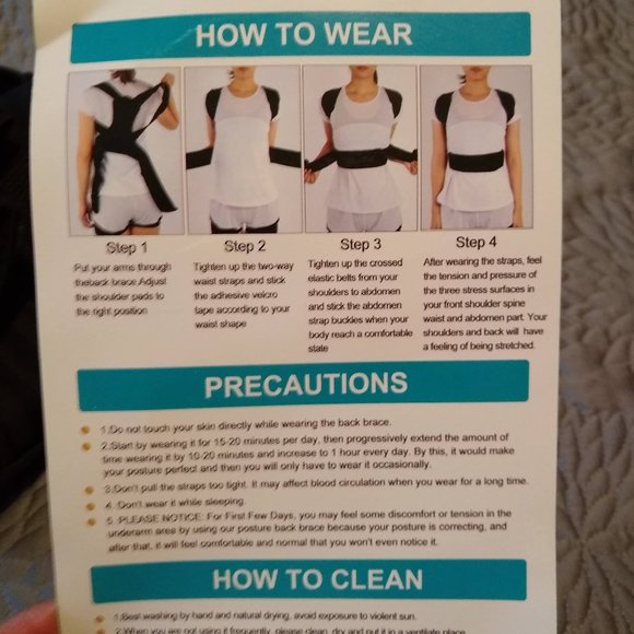 Adjustable Posture Corrector back brace EUC - Picture 10 of 12